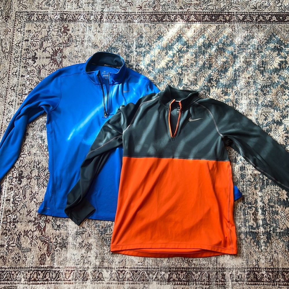 Lot of 2 Nike Running quarter Zips